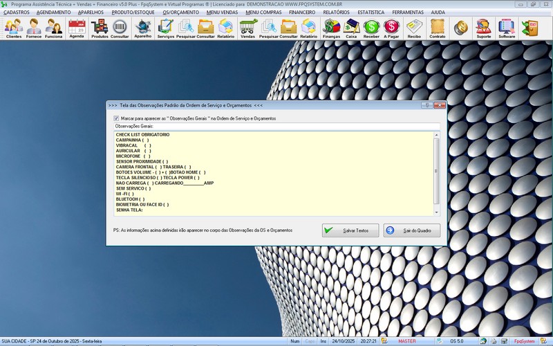Programa OS Assist�ncia T�cnica 5.0 Plus