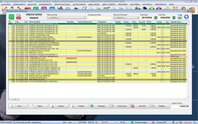 Programa OS Assist�ncia T�cnica 8.0 Plus