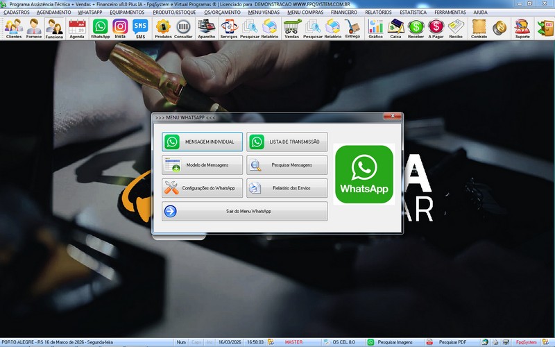 Programa OS Assist�ncia T�cnica para Celular 8.0 Plus
