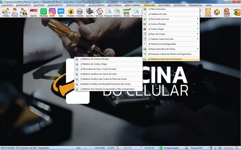 Programa OS Assist�ncia T�cnica para Celular 8.0 Plus