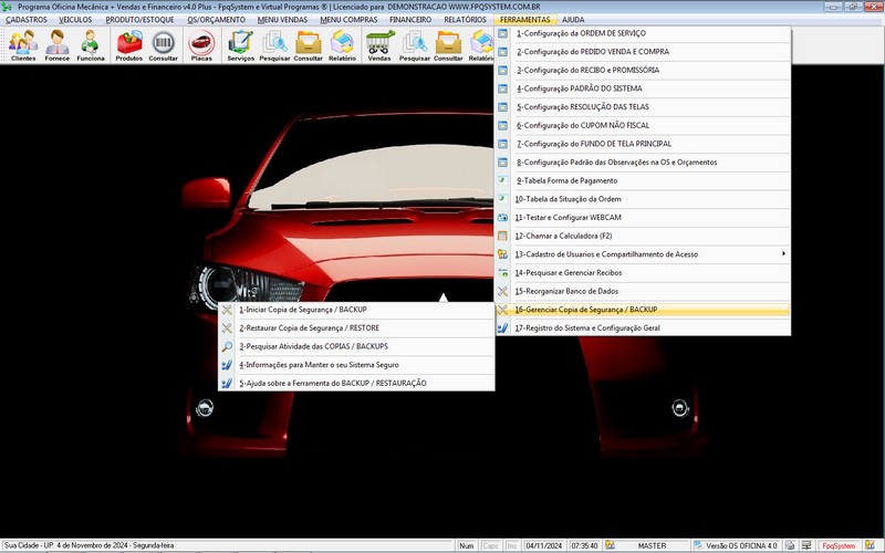 Programa OS Oficina Mecanica com Ordem de Servio e Financeiro v4.0