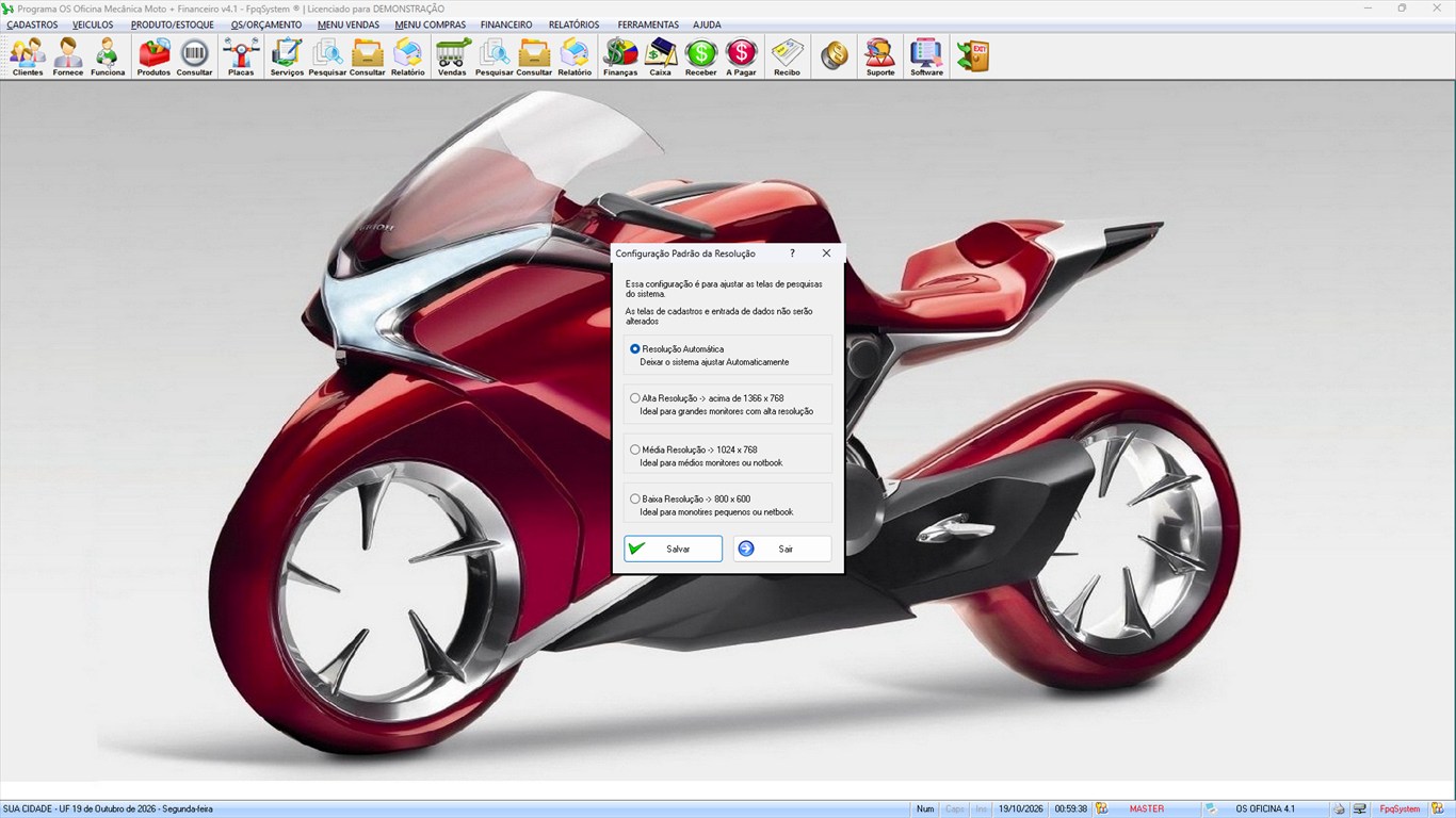 Oficina MOTO + Vendas e Financeiro v4.1 - Ferramentas 5 - Configuração da resolução das telas